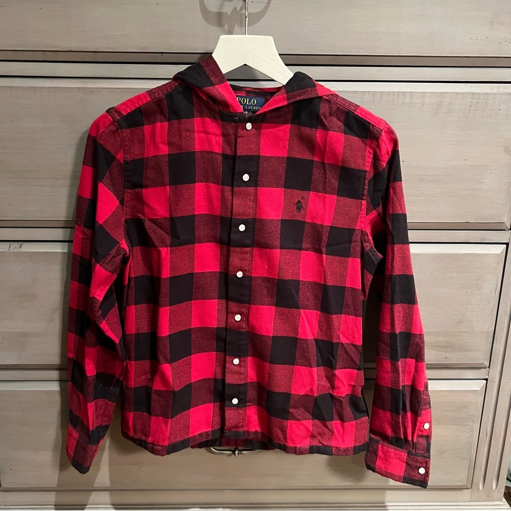 Polo Ralph Lauren Buffalo-Check, Hooded Flannel Shirt